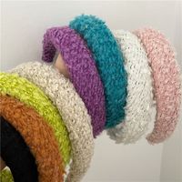 Women's Sweet Solid Color Plush Handmade Hair Band main image 6