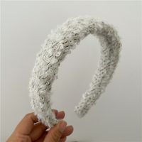 Women's Sweet Solid Color Plush Handmade Hair Band sku image 6