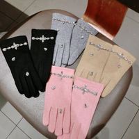 Frau Preppy-stil Japanischer Stil Süss Einfarbig Handschuhe 1 Paar main image 2