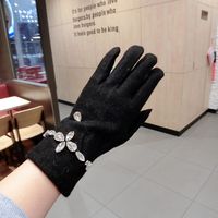 Frau Preppy-stil Japanischer Stil Süss Einfarbig Handschuhe 1 Paar main image 4