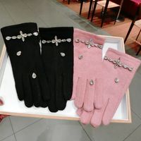 Frau Preppy-stil Japanischer Stil Süss Einfarbig Handschuhe 1 Paar main image 1