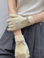 Women's Preppy Style Sweet Solid Color Gloves 1 Pair sku image 1
