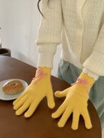 Women's Preppy Style Sweet Solid Color Gloves 1 Pair main image 2