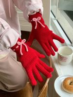 Women's Preppy Style Sweet Solid Color Gloves 1 Pair sku image 4