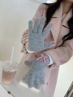 Women's Preppy Style Sweet Solid Color Gloves 1 Pair sku image 2