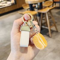 Cute Fruit Pu Leather Unisex Bag Pendant Keychain sku image 11