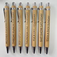 1 Set Solid Color Class Learning Wood Simple Style Classic Style Ballpoint Pen main image 2