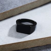 Simple Style Rectangle Titanium Steel Unisex Rings sku image 12