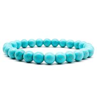Simple Style Solid Color Natural Stone Beaded Bracelets main image 3