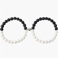 Simple Style Solid Color Natural Stone Beaded Bracelets main image 1