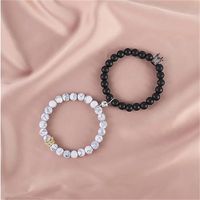 Simple Style Solid Color Natural Stone Beaded Bracelets main image 2