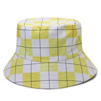 Women's Streetwear Plaid Printing Big Eaves Bucket Hat main image 4