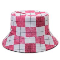 Women's Streetwear Plaid Printing Big Eaves Bucket Hat main image 3