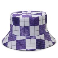 Women's Streetwear Plaid Printing Big Eaves Bucket Hat main image 5