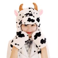 Children Unisex Cute Cows Beanie Hat main image 5