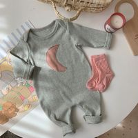 Casual Moon Cotton Baby Rompers sku image 8