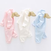 Casual Cute Solid Color Cotton Baby Rompers main image 3