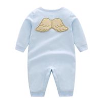 Casual Cute Solid Color Cotton Baby Rompers sku image 1