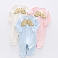 Casual Cute Solid Color Cotton Baby Rompers main image 1