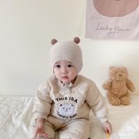 Simple Style Cartoon Cotton Baby Clothing Sets sku image 1