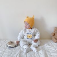 Simple Style Cartoon Cotton Baby Clothing Sets sku image 3