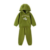 Simple Style Cartoon Solid Color Cotton Blend Boys Clothing Sets main image 4