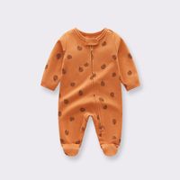Casual Solid Color Cotton Baby Rompers sku image 4