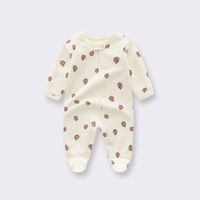 Casual Solid Color Cotton Baby Rompers sku image 1