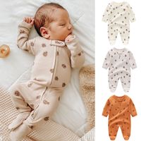 Casual Solid Color Cotton Baby Rompers main image 6
