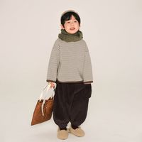 Cute Pastoral Stripe Cotton Polyester Hoodies & Knitwears main image 3