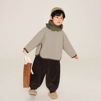 Cute Pastoral Stripe Cotton Polyester Hoodies & Knitwears main image 2