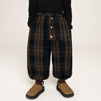 Cute Plaid Cotton Polyester Boys Pants main image 5