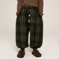 Cute Plaid Cotton Polyester Boys Pants sku image 8