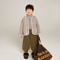 Cute Solid Color Cotton Polyester Boys Outerwear main image 4