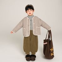 Cute Solid Color Cotton Polyester Boys Outerwear main image 2