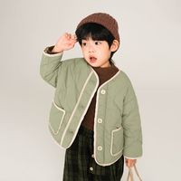 Cute Solid Color Cotton Polyester Boys Outerwear main image 3