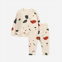 Simple Style Color Block Cotton Baby Clothing Sets sku image 5