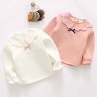 Cute Solid Color Bow Knot Cotton Hoodies & Sweaters main image 1