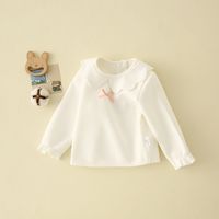 Cute Solid Color Bow Knot Cotton Hoodies & Sweaters sku image 4