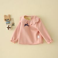 Cute Solid Color Bow Knot Cotton Hoodies & Sweaters sku image 3