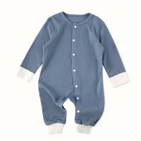 Simple Style Color Block Cotton Baby Rompers main image 5