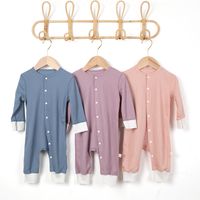 Simple Style Color Block Cotton Baby Rompers main image 1