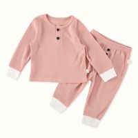 Simple Style Color Block Cotton Baby Rompers main image 4