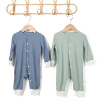 Simple Style Color Block Cotton Baby Rompers main image 3