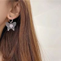 1 Pair Simple Style Butterfly Resin Titanium Steel Drop Earrings main image 5