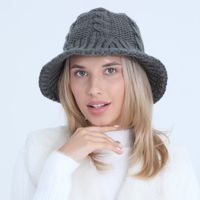 Women's Basic Solid Color Flat Eaves Bucket Hat main image 1