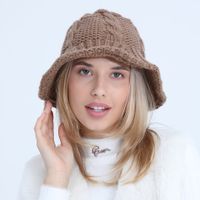 Women's Basic Solid Color Flat Eaves Bucket Hat main image 4