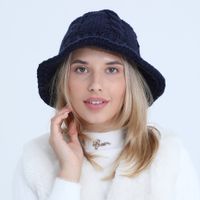 Women's Basic Solid Color Flat Eaves Bucket Hat main image 2