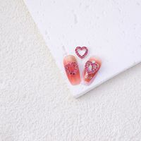Valentine's Day Sweet Simple Style Heart Shape Plastic Nail Patches 10 Pieces sku image 9