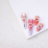 Valentine's Day Sweet Simple Style Heart Shape Plastic Nail Patches 10 Pieces sku image 13